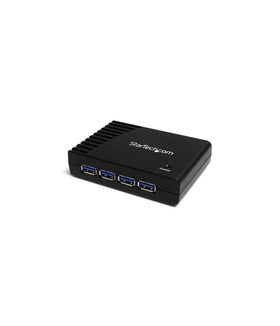 StarTech.com Adaptador Concentrador Hub Ladrón USB 3.0 Super Speed 4 Puertos Salidas PC Mac - Negro - Imagen 1