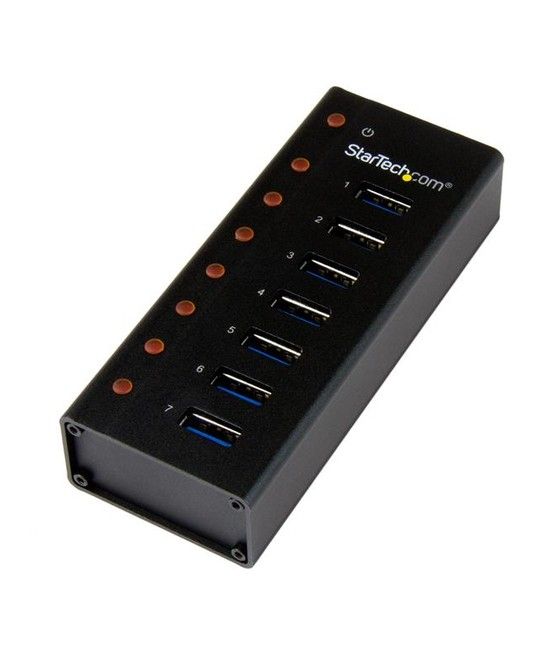 StarTech.com Concentrador USB 3.0 de 7 Puertos con Caja de Metal - Hub de Sobremesa o Montaje en Pared - Imagen 1