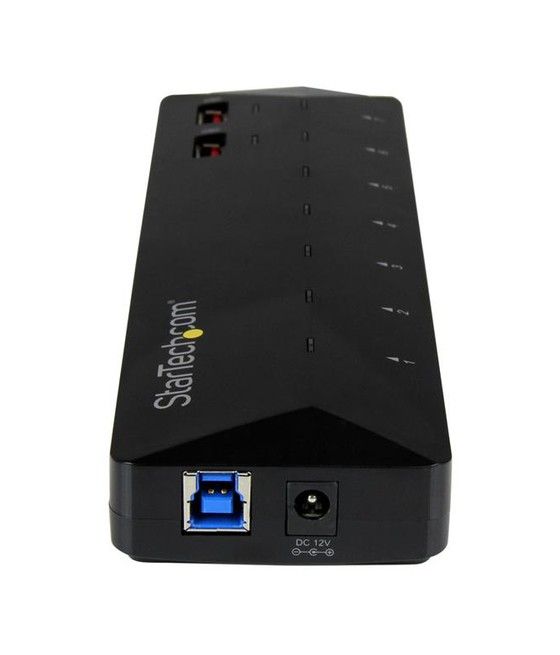StarTech.com Concentrador USB 3.0 de 7 Puertos - Ladrón con Puertos de Carga y Sincronización - Hub con 2 Puertos de 2,4A