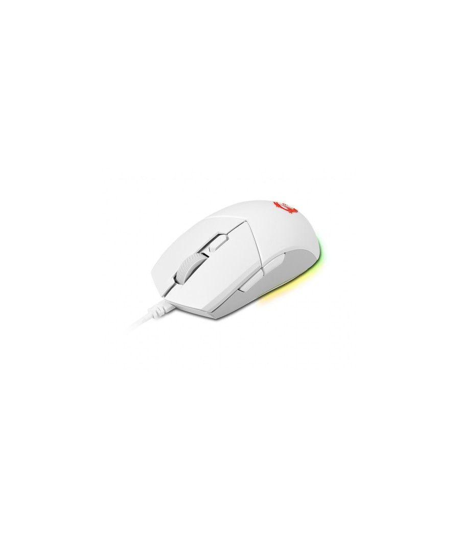 Msi clutch gm11 white ratón ambidextro usb tipo a óptico 5000 dpi