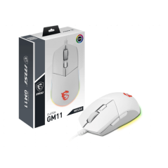 Msi clutch gm11 white ratón ambidextro usb tipo a óptico 5000 dpi