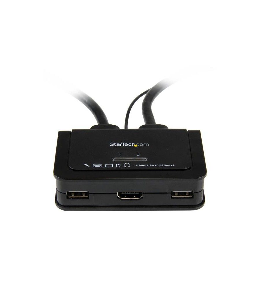StarTech.com Conmutador Switch KVM 2 puertos HDMI USB Audio con Cables Integrados - 1080p - Imagen 3