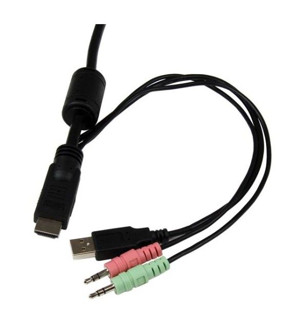 StarTech.com Conmutador Switch KVM 2 puertos HDMI USB Audio con Cables Integrados - 1080p - Imagen 4