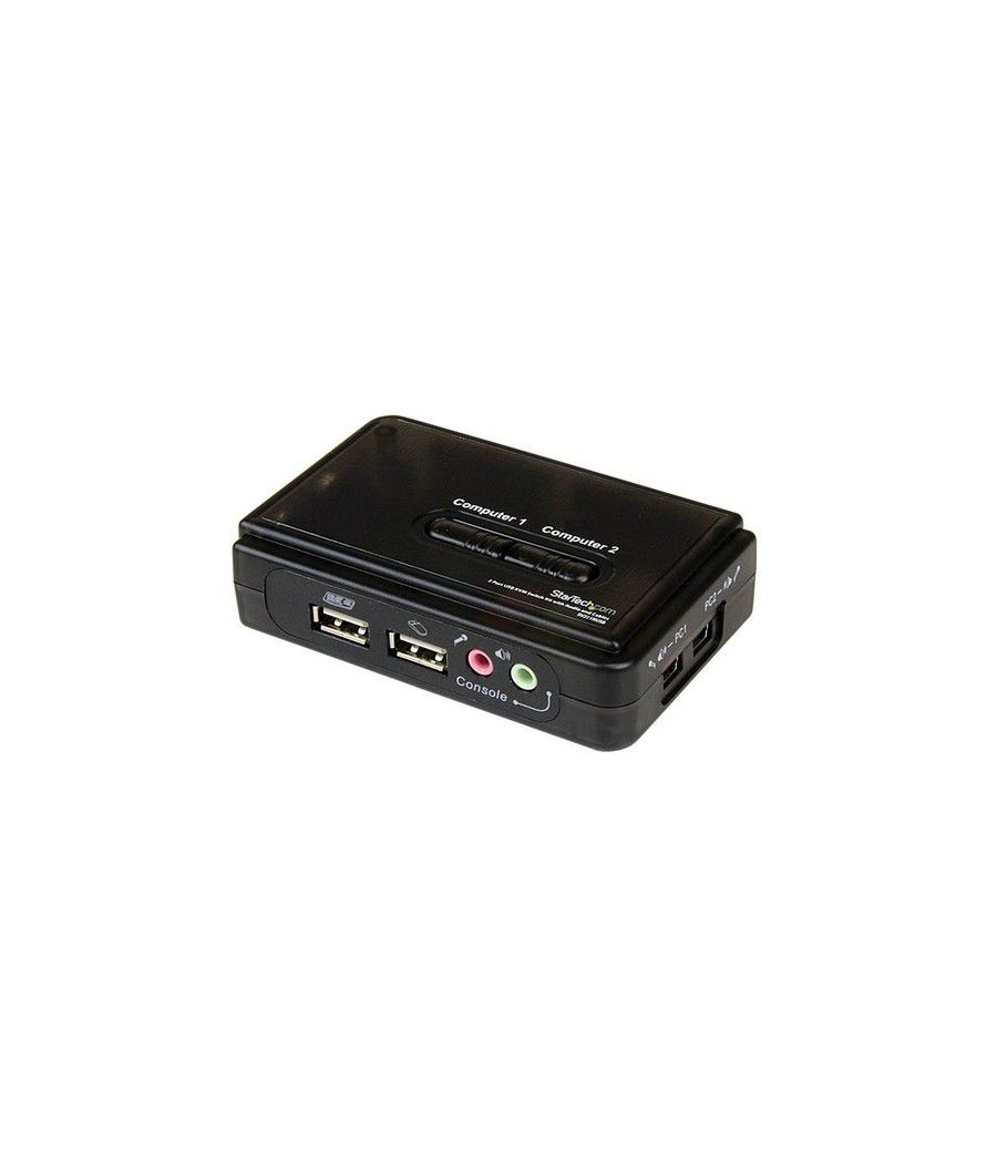 StarTech.com Juego de Conmutador KVM de 2 puertos con todo incluido - USB - Audio y Vídeo VGA - Imagen 1