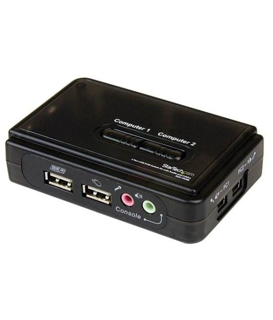 StarTech.com Juego de Conmutador KVM de 2 puertos con todo incluido - USB - Audio y Vídeo VGA - Imagen 2
