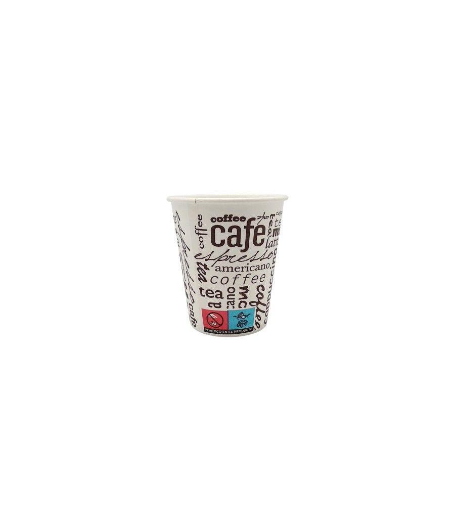 Paquete 50 vasos cartón compostable 200ml tecnopacking vapaca000076