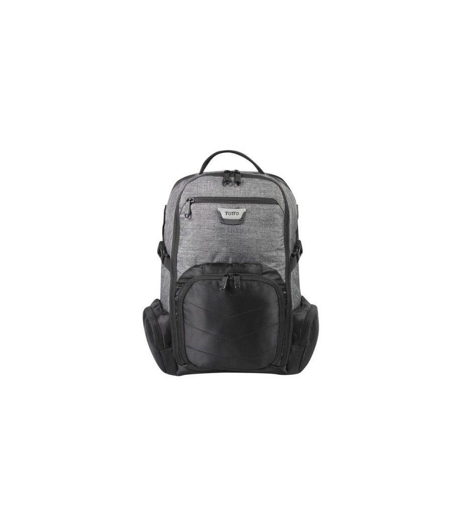 Mochila hybrid tablet y pc 15'' 4 cremalleras gris/negro totto ma04ind588-1620g-gn0