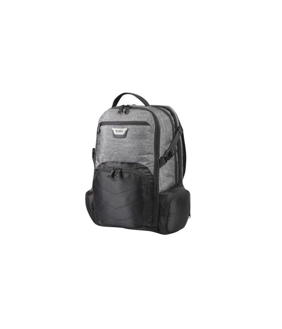 Mochila hybrid tablet y pc 15'' 4 cremalleras gris/negro totto ma04ind588-1620g-gn0