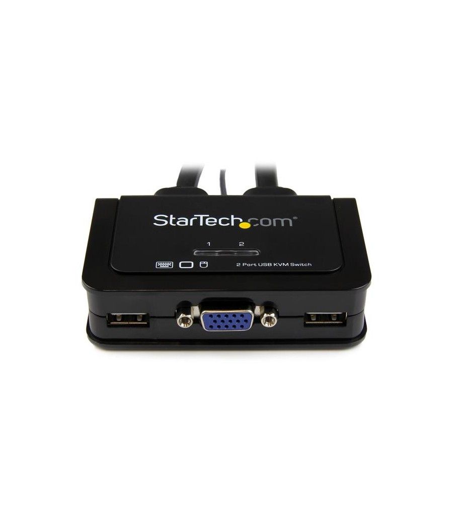 StarTech.com Switch Conmutador KVM de Cable con 2 Puertos VGA USB Alimentado por USB con Interruptor Remoto - Imagen 3