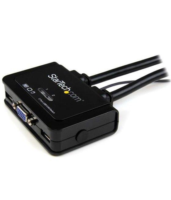 StarTech.com Switch Conmutador KVM de Cable con 2 Puertos VGA USB Alimentado por USB con Interruptor Remoto - Imagen 4
