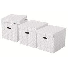 Pack 3 cajas blancas 365x320x315mm esselte 628288