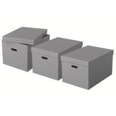 Pack 3 cajas grises 510x355x305mm esselte 628287