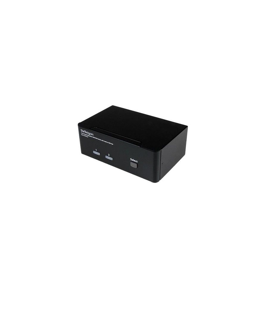 StarTech.com Conmutador Switch KVM - 2 puertos USB 2.0 - Audio Vídeo DisplayPort 2 Monitores - Imagen 1