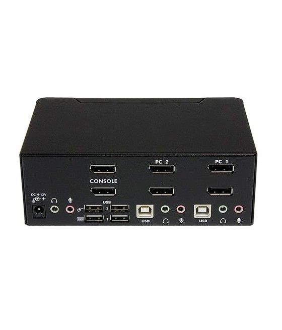 StarTech.com Conmutador Switch KVM - 2 puertos USB 2.0 - Audio Vídeo DisplayPort 2 Monitores - Imagen 3