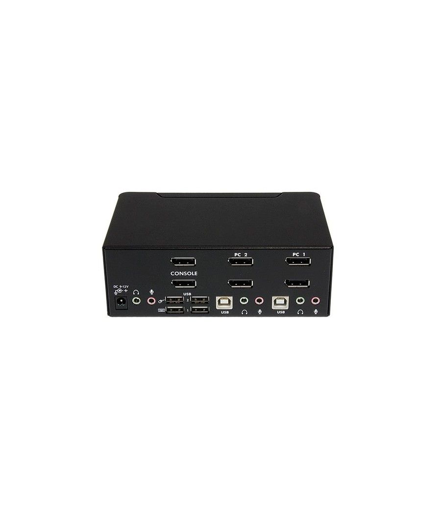 StarTech.com Conmutador Switch KVM - 2 puertos USB 2.0 - Audio Vídeo DisplayPort 2 Monitores - Imagen 3