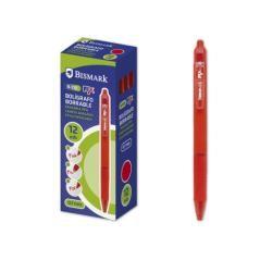 Boligrafo borrable c/clip rojo bismark 330217 pack 12 unidades