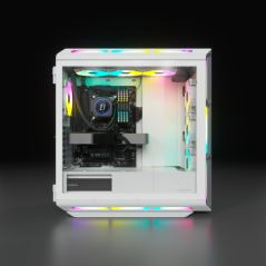 Corsair icue 5000t rgb midi tower blanco