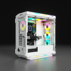 Corsair icue 5000t rgb midi tower blanco