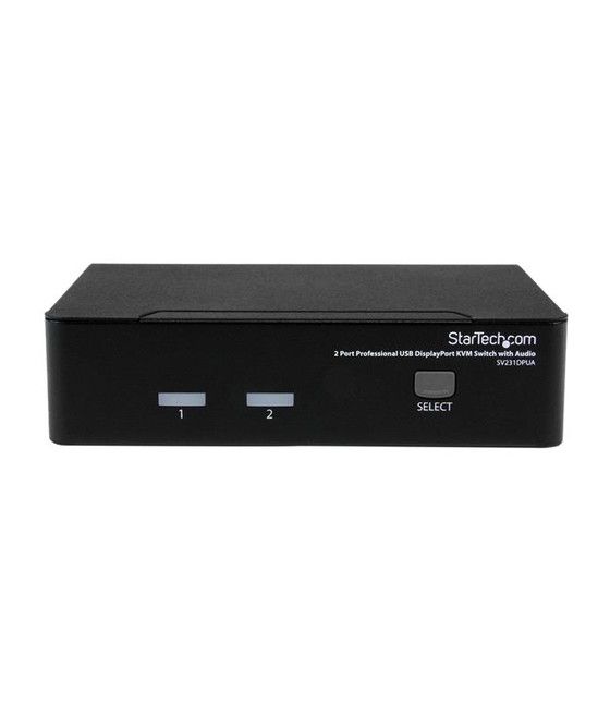 StarTech.com Conmutador Switch Profesional KVM 2 Puertos Vídeo DisplayPort - USB con Audio - 2560x1600