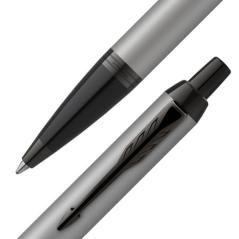 Bolígrafo im cuerpo gris mate/adornos negros medium parker 2127752