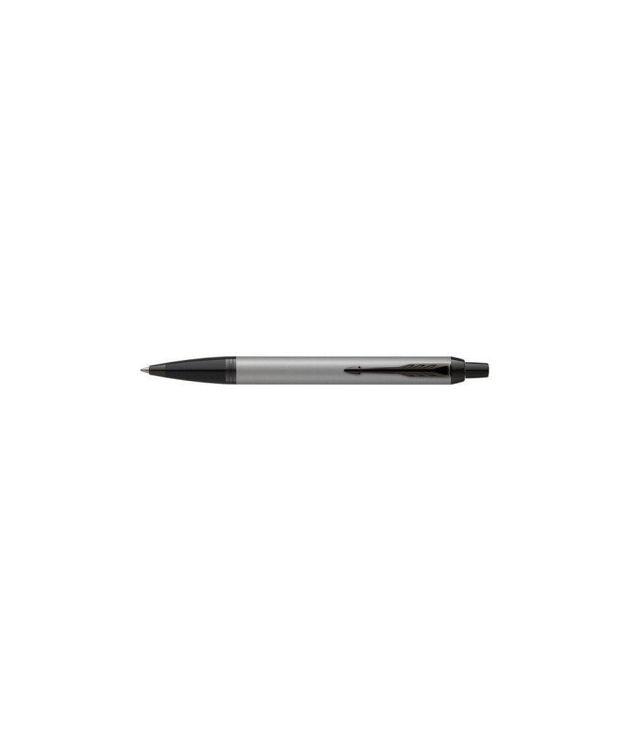 Bolígrafo im cuerpo gris mate/adornos negros medium parker 2127752