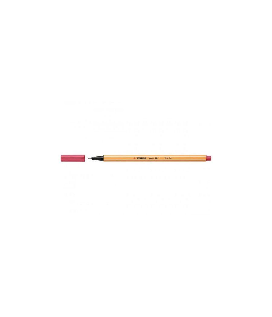 Rotulador punta fina point 88 0.4mm rojo fresa stabilo 88/49 pack 10 unidades