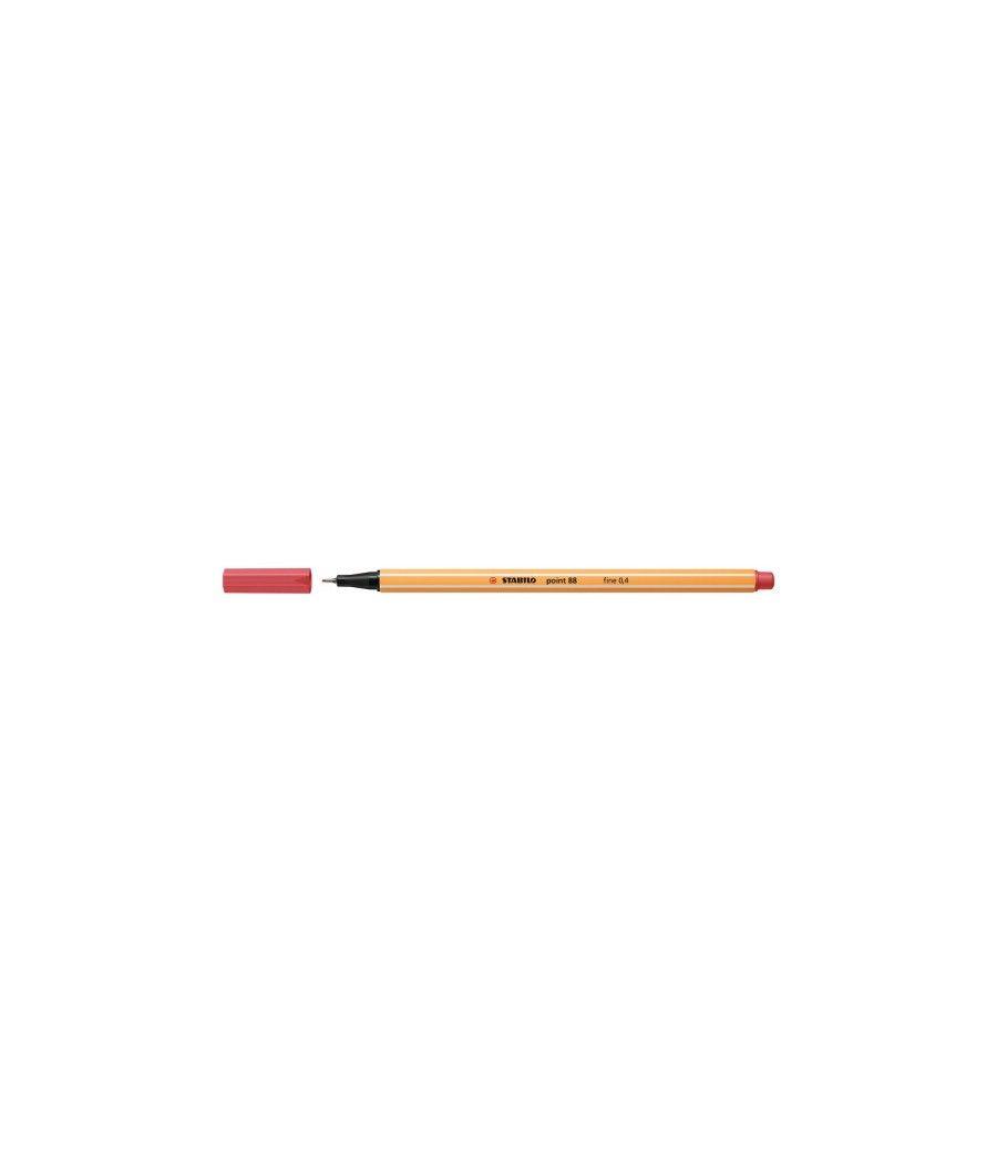 Rotulador punta fina point 88 0.4mm rojo óxido stabilo 88/47 pack 10 unidades