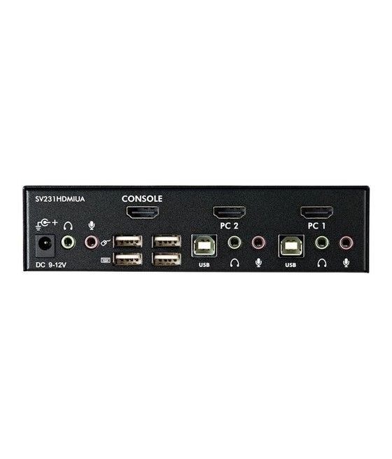 StarTech.com Conmutador Switch KVM 2 puertos HDMI con Hub Concentrador USB 2.0 Audio - 1920x1200 - Imagen 4