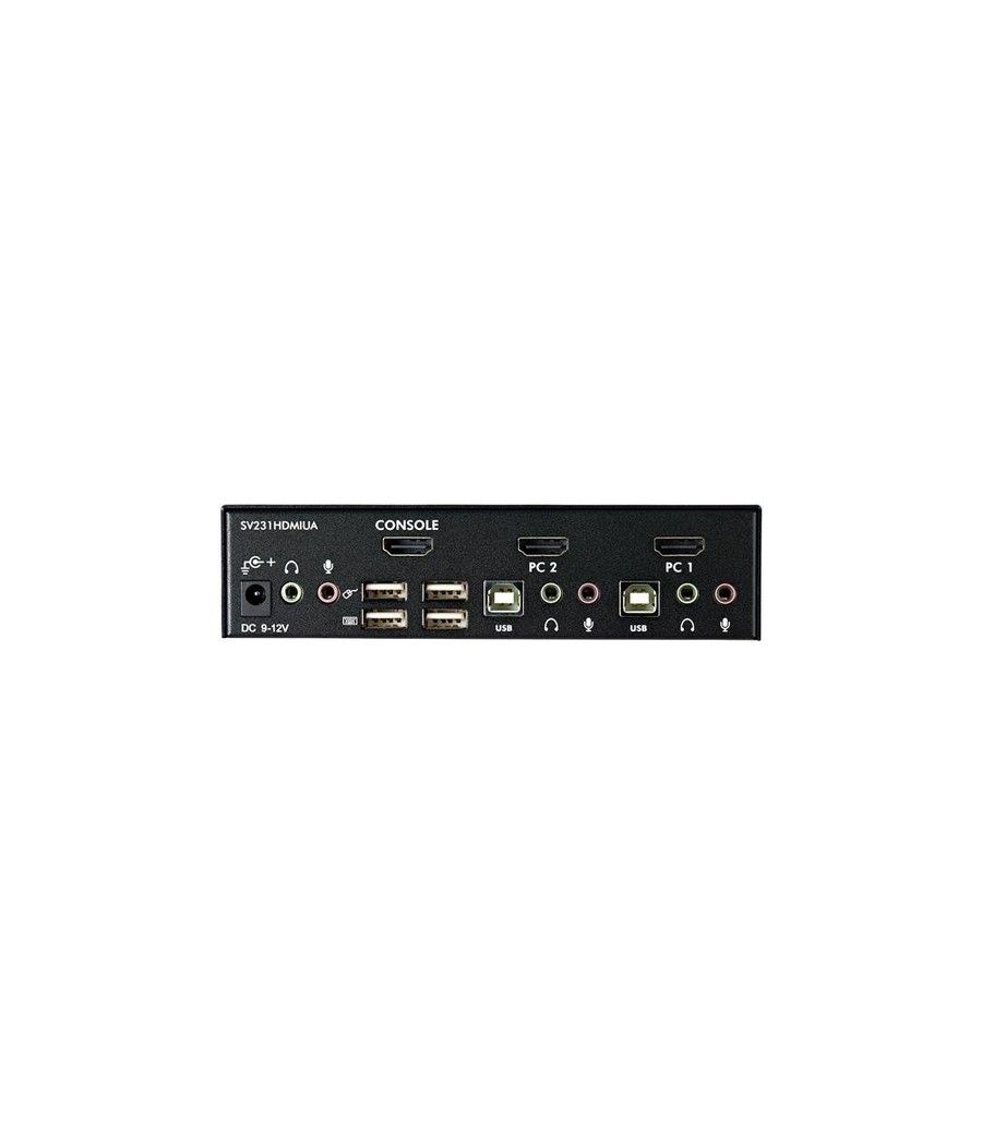 StarTech.com Conmutador Switch KVM 2 puertos HDMI con Hub Concentrador USB 2.0 Audio - 1920x1200 - Imagen 4