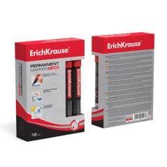 Marcador permanente p-200 rojo erich krause 4779 pack 12 unidades