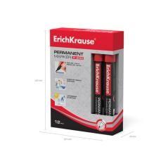 Marcador permanente p-200 rojo erich krause 4779 pack 12 unidades