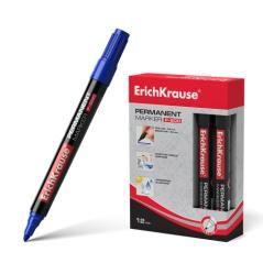 Marcador permanente p-200 azul erich krause 4778 pack 12 unidades