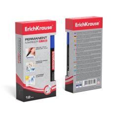 Marcador permanente p-100 azul erich krause 12842 pack 12 unidades