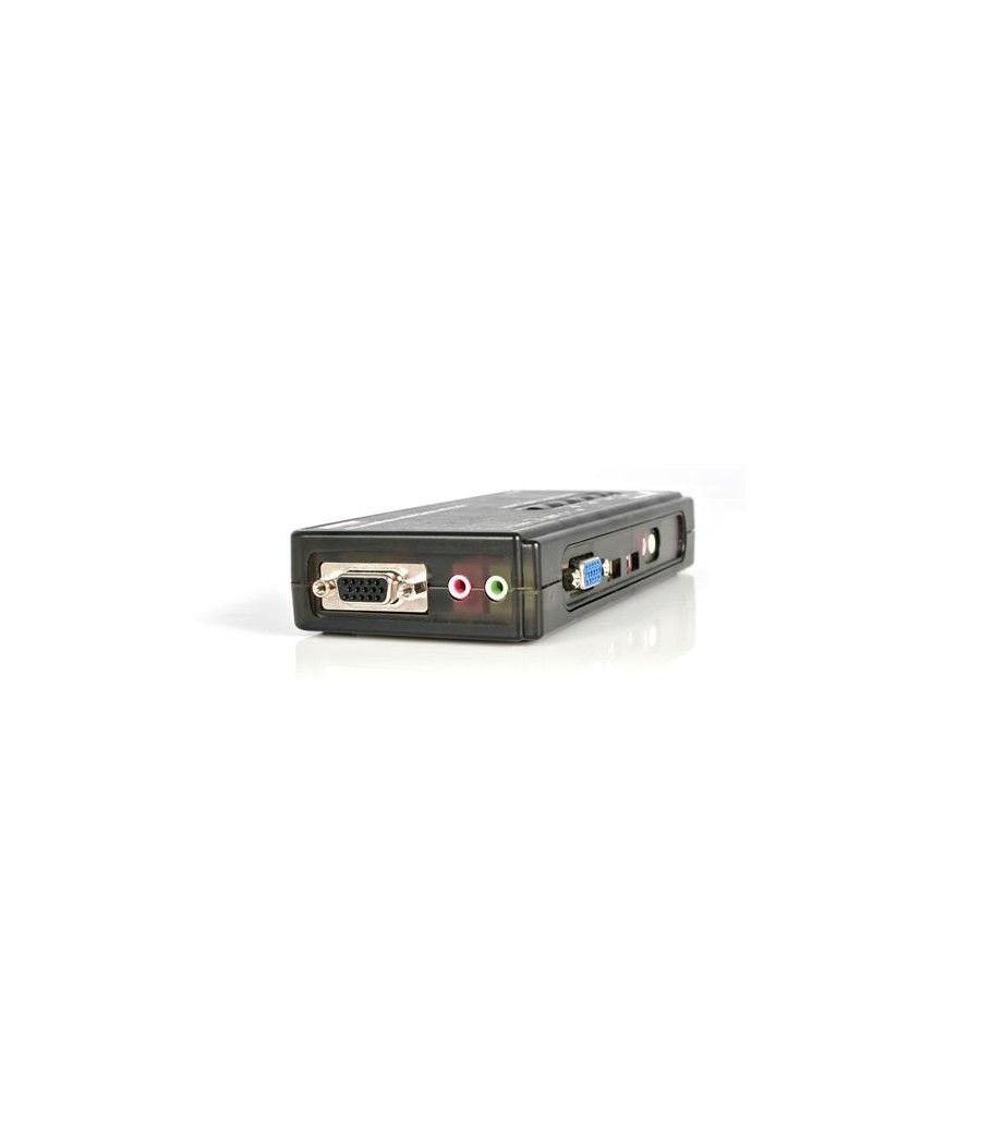 StarTech.com Juego de Conmutador Switch KVM 4 Puertos Vídeo VGA USB 2.0 con Cables y Audio - Imagen 4