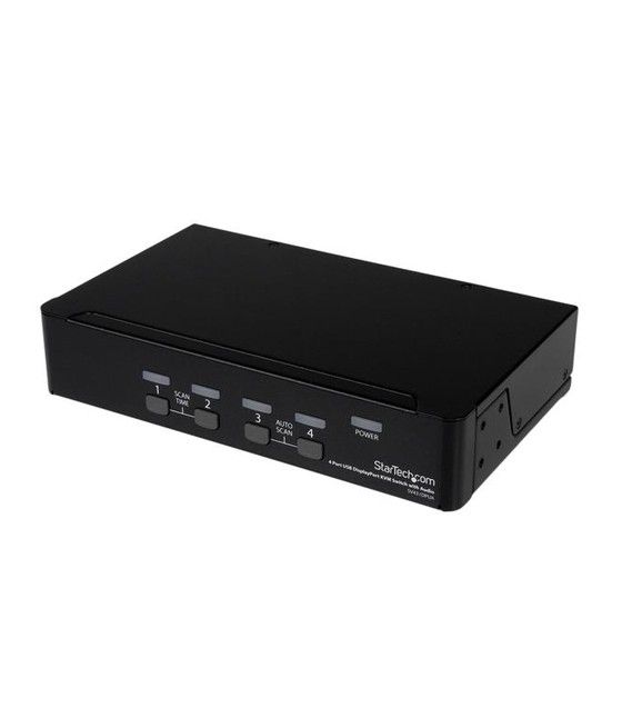 StarTech.com Conmutador Switch KVM 4 puertos Vídeo DisplayPort DP Hub Concentrador USB 2.0 Audio - 2560x1600 - Imagen 1
