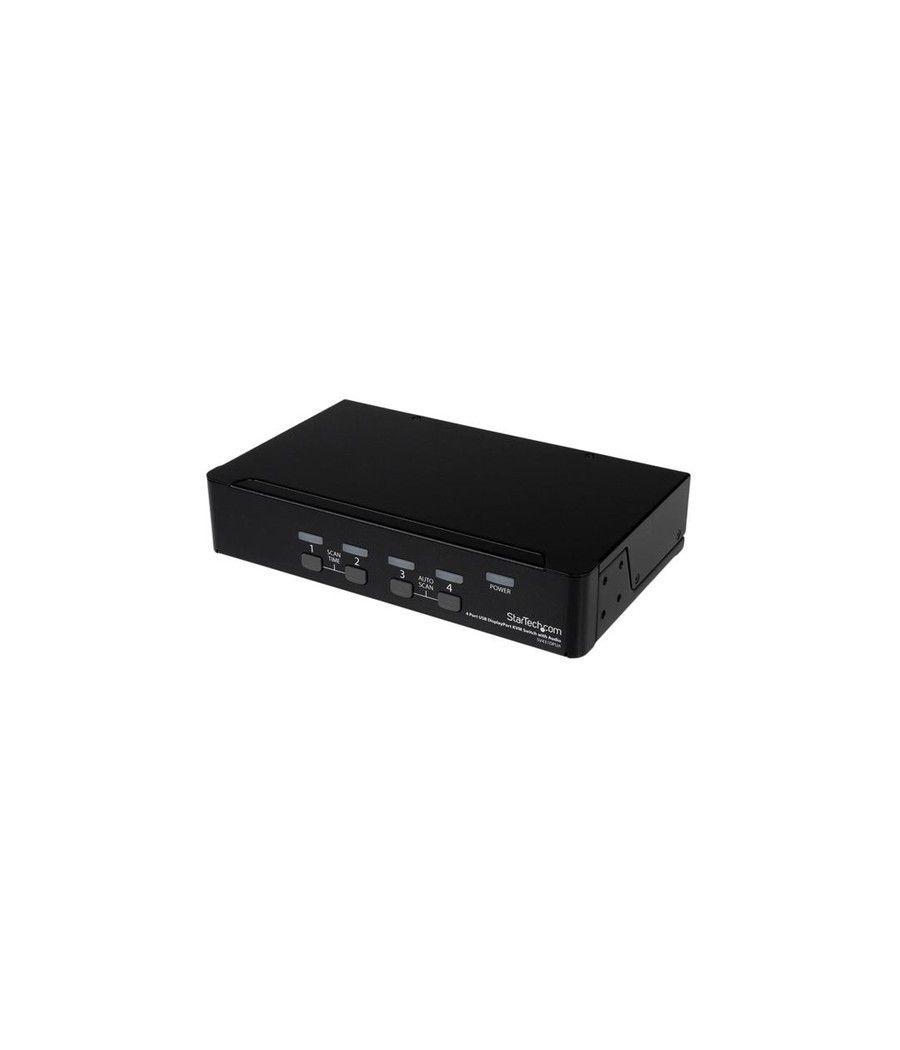 StarTech.com Conmutador Switch KVM 4 puertos Vídeo DisplayPort DP Hub Concentrador USB 2.0 Audio - 2560x1600 - Imagen 1
