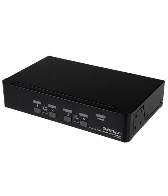 StarTech.com Conmutador Switch KVM 4 puertos Vídeo DisplayPort DP Hub Concentrador USB 2.0 Audio - 2560x1600 - Imagen 2