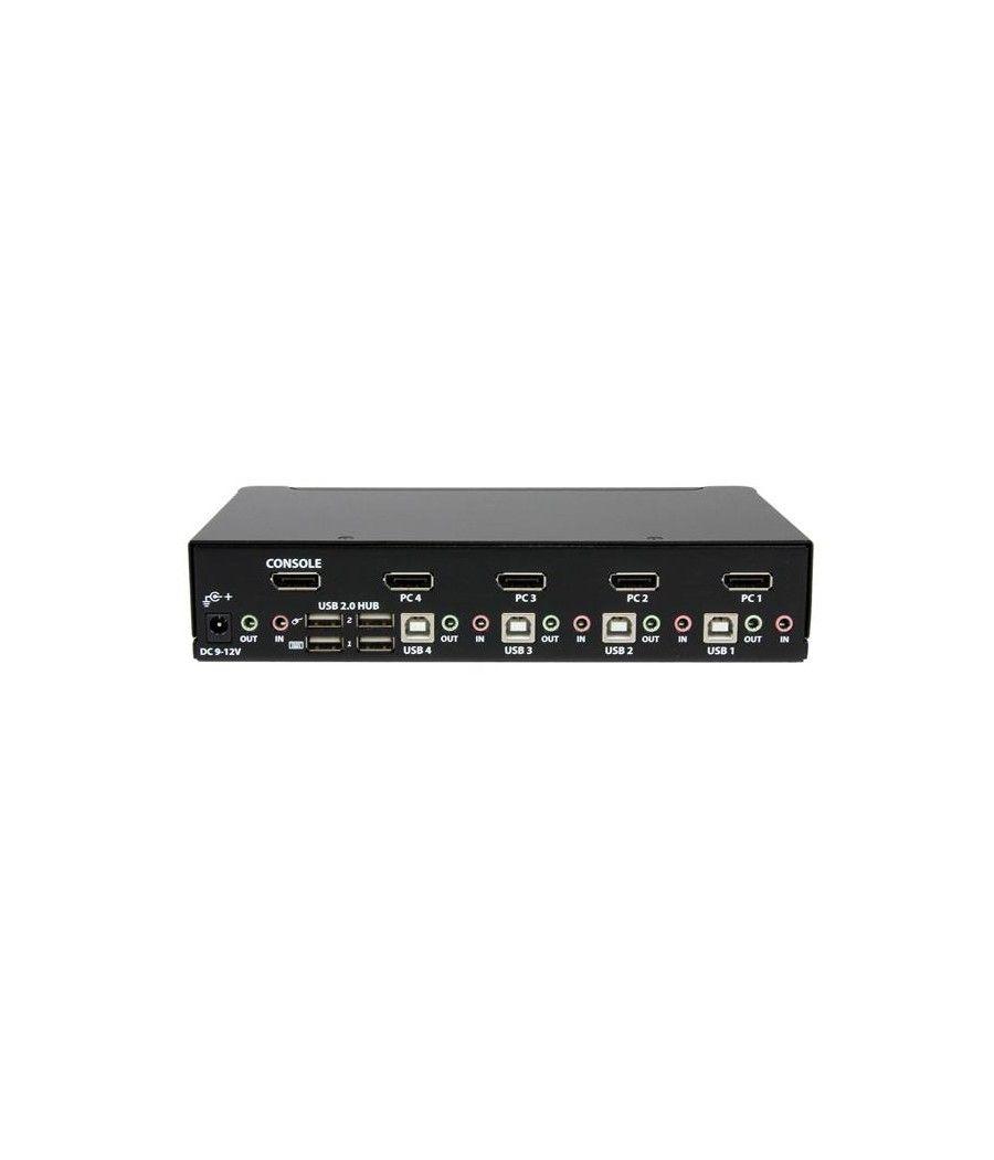 StarTech.com Conmutador Switch KVM 4 puertos Vídeo DisplayPort DP Hub Concentrador USB 2.0 Audio - 2560x1600 - Imagen 4