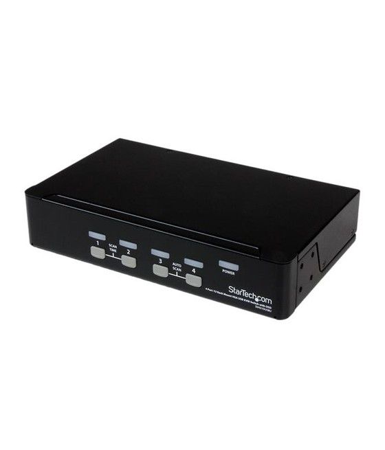 StarTech.com Conmutador Switch KVM 4 Puertos de Vídeo VGA USB 2.0 - 1U Rack Estante - Imagen 1