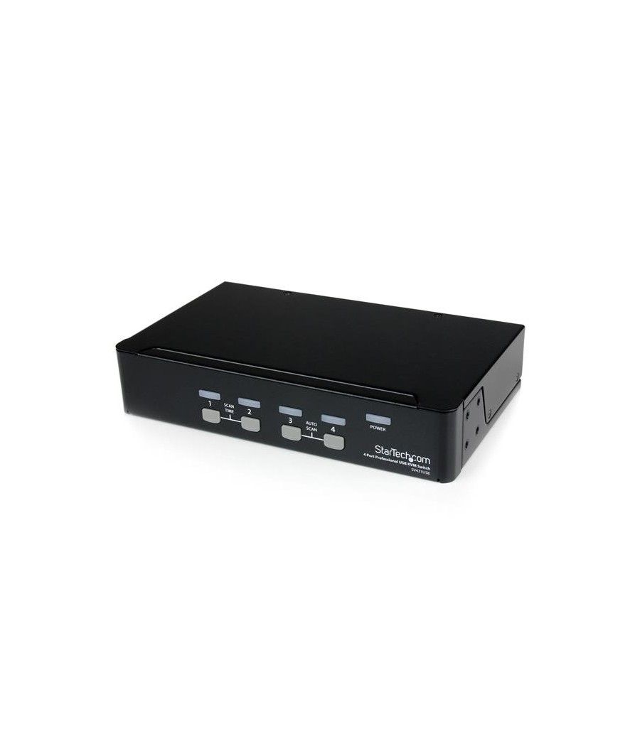 StarTech.com Conmutador Switch Profesional KVM 4 Puertos Vídeo VGA - USB - Hasta 1920x1440 - Imagen 2