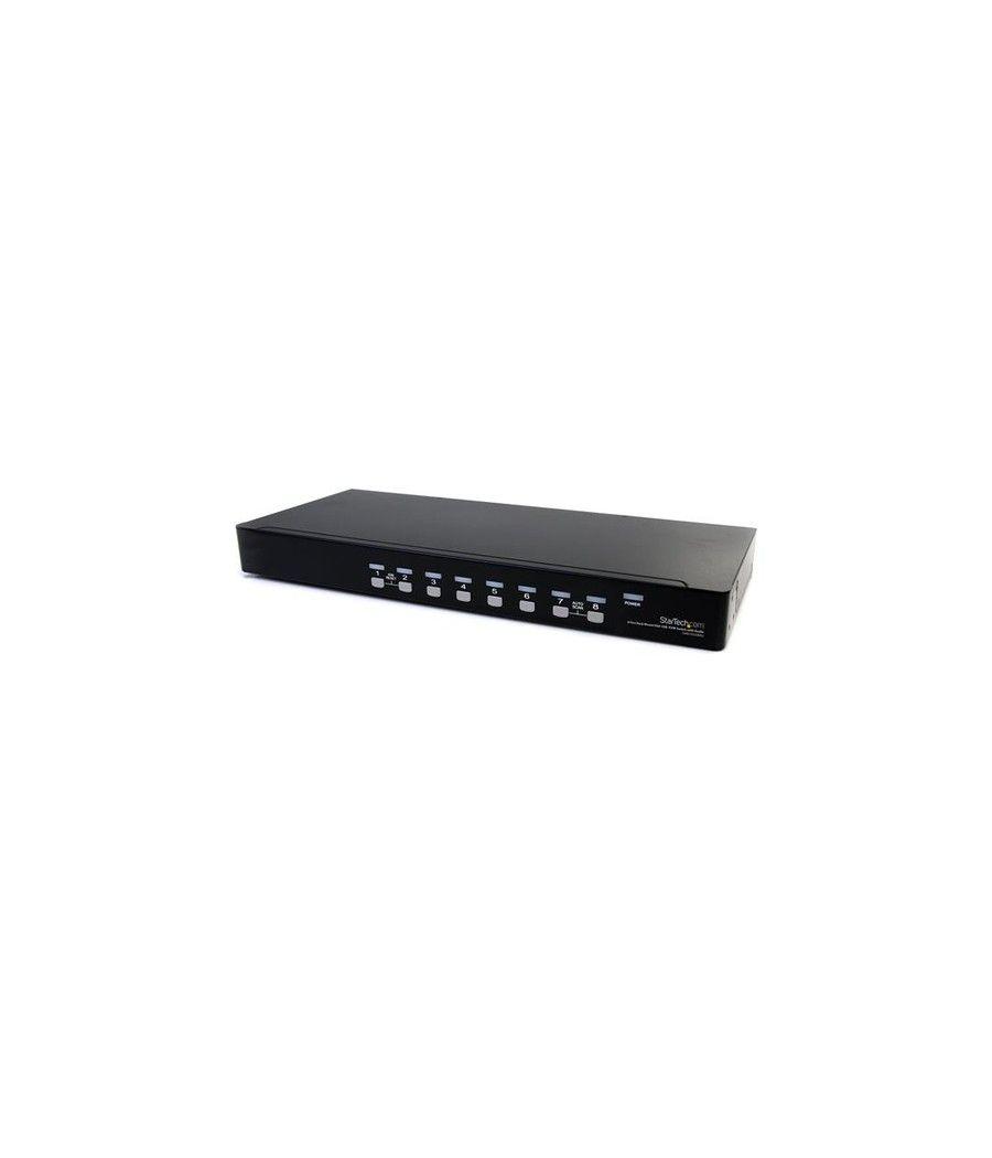 StarTech.com Conmutador Switch KVM 8 Puertos de Vídeo VGA HD15 USB 2.0 USB A y Audio - 1U Rack Estante - Imagen 1