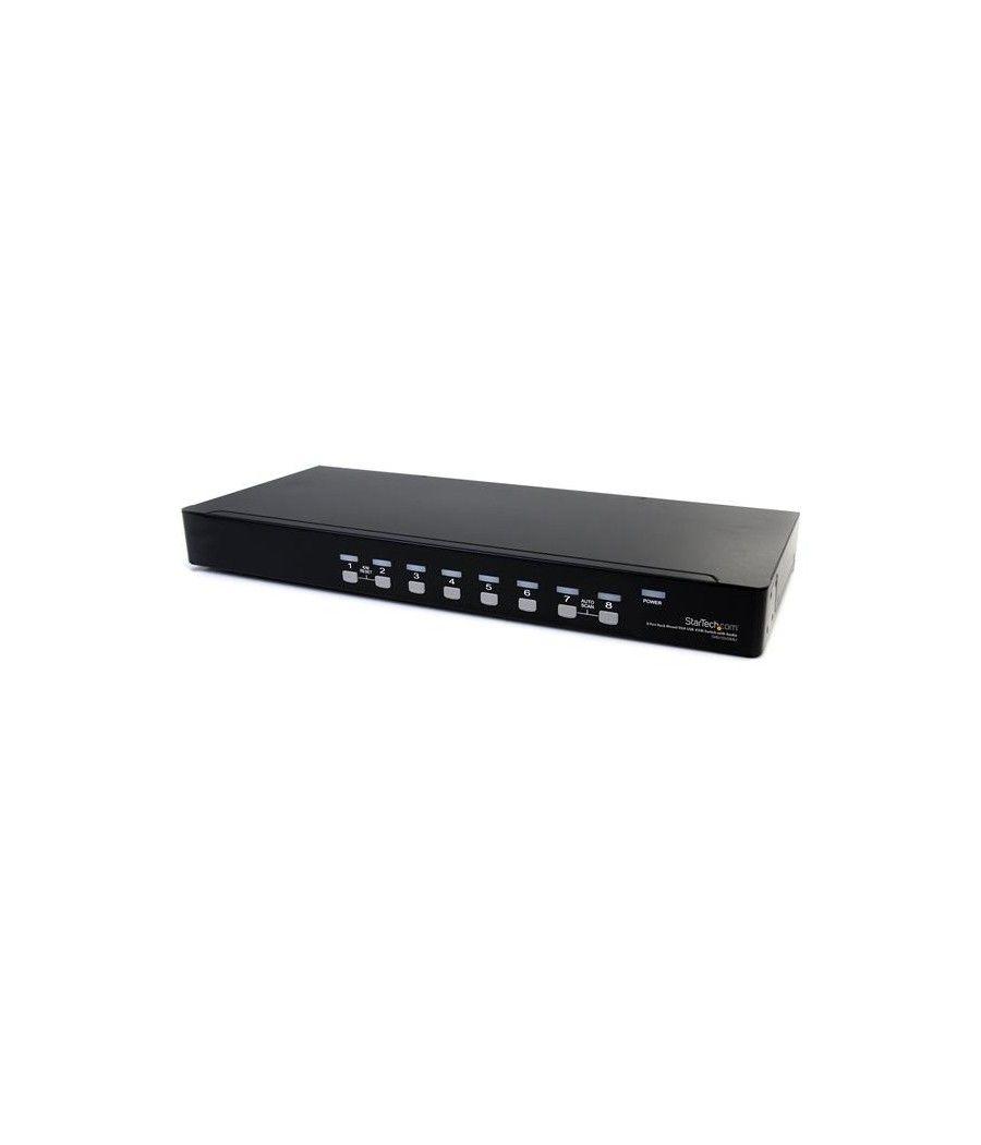 StarTech.com Conmutador Switch KVM 8 Puertos de Vídeo VGA HD15 USB 2.0 USB A y Audio - 1U Rack Estante - Imagen 2