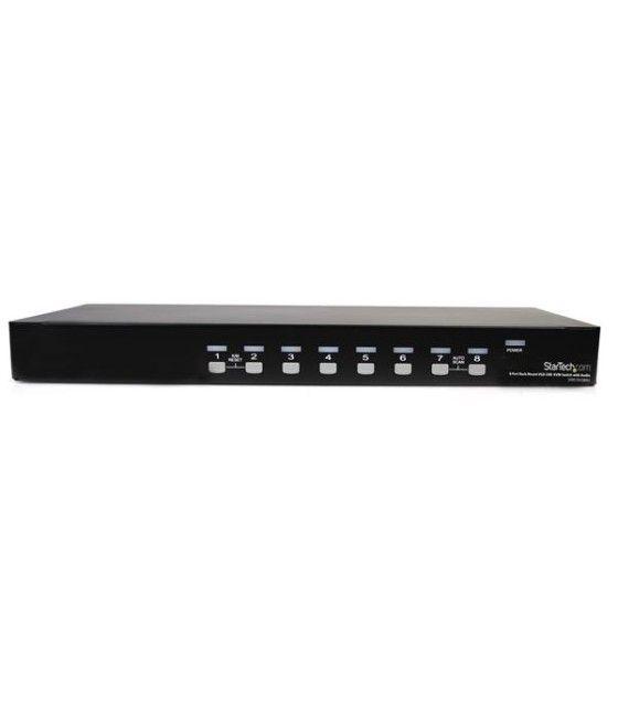 StarTech.com Conmutador Switch KVM 8 Puertos de Vídeo VGA HD15 USB 2.0 USB A y Audio - 1U Rack Estante - Imagen 3