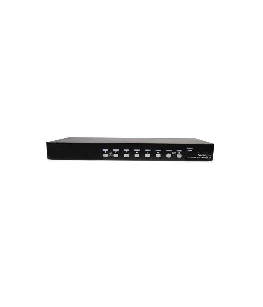 StarTech.com Conmutador Switch KVM 8 Puertos de Vídeo VGA HD15 USB 2.0 USB A y Audio - 1U Rack Estante - Imagen 3