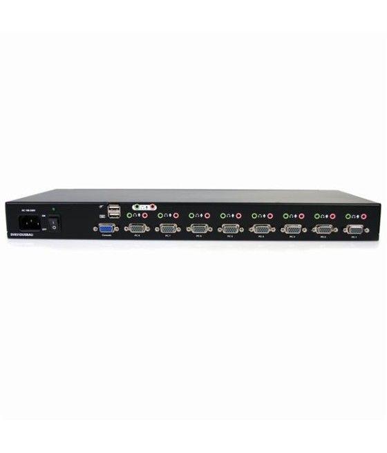 StarTech.com Conmutador Switch KVM 8 Puertos de Vídeo VGA HD15 USB 2.0 USB A y Audio - 1U Rack Estante - Imagen 4