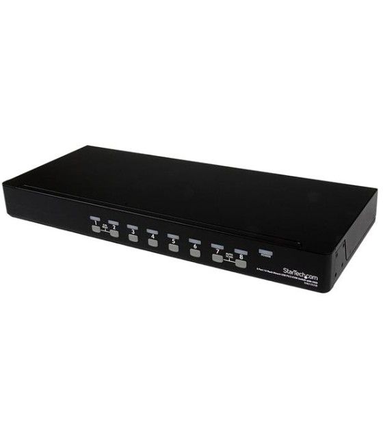 StarTech.com Conmutador Switch KVM 8 Puertos de Vídeo VGA HD15 USB 2.0 USB A PS/2 - 1U Rack Estante