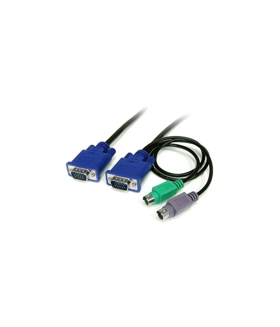 StarTech.com Cable KVM de 1,8m Ultra Delgado Todo en Uno VGA PS/2 PS2 HD15 - 6ft Pies 3 en 1 - Imagen 1
