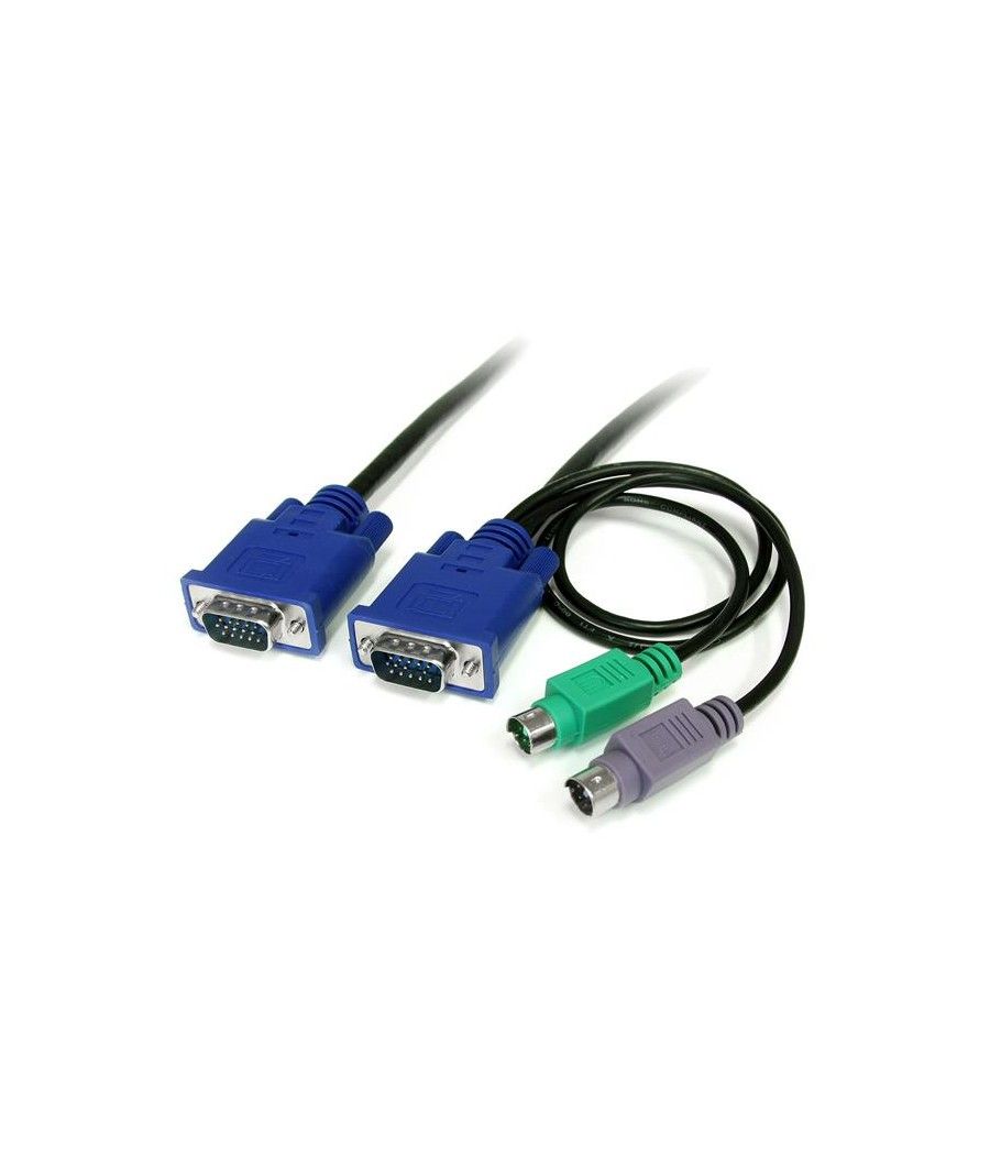 StarTech.com Cable KVM de 1,8m Ultra Delgado Todo en Uno VGA PS/2 PS2 HD15 - 6ft Pies 3 en 1 - Imagen 2