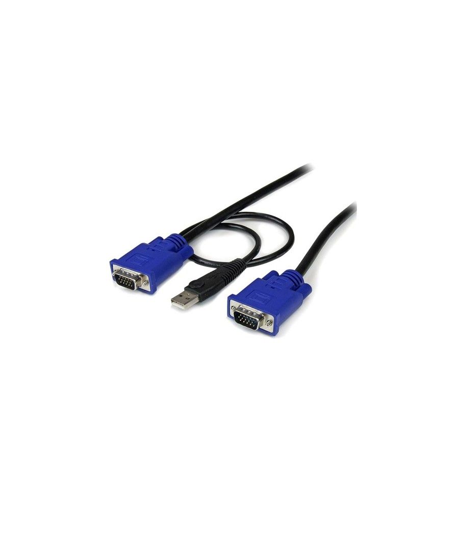 StarTech.com Cable KVM de 4,5m Ultra Delgado Todo en Uno VGA USB HD15 - 2 en 1 - Imagen 1