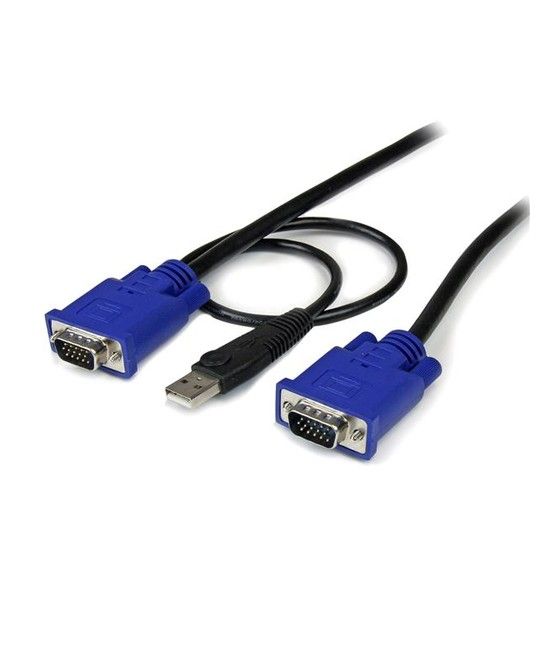 StarTech.com Cable KVM de 1,8m Ultra Delgado Todo en Uno VGA USB HD15 - 6t Pies 2 en 1 - Imagen 1